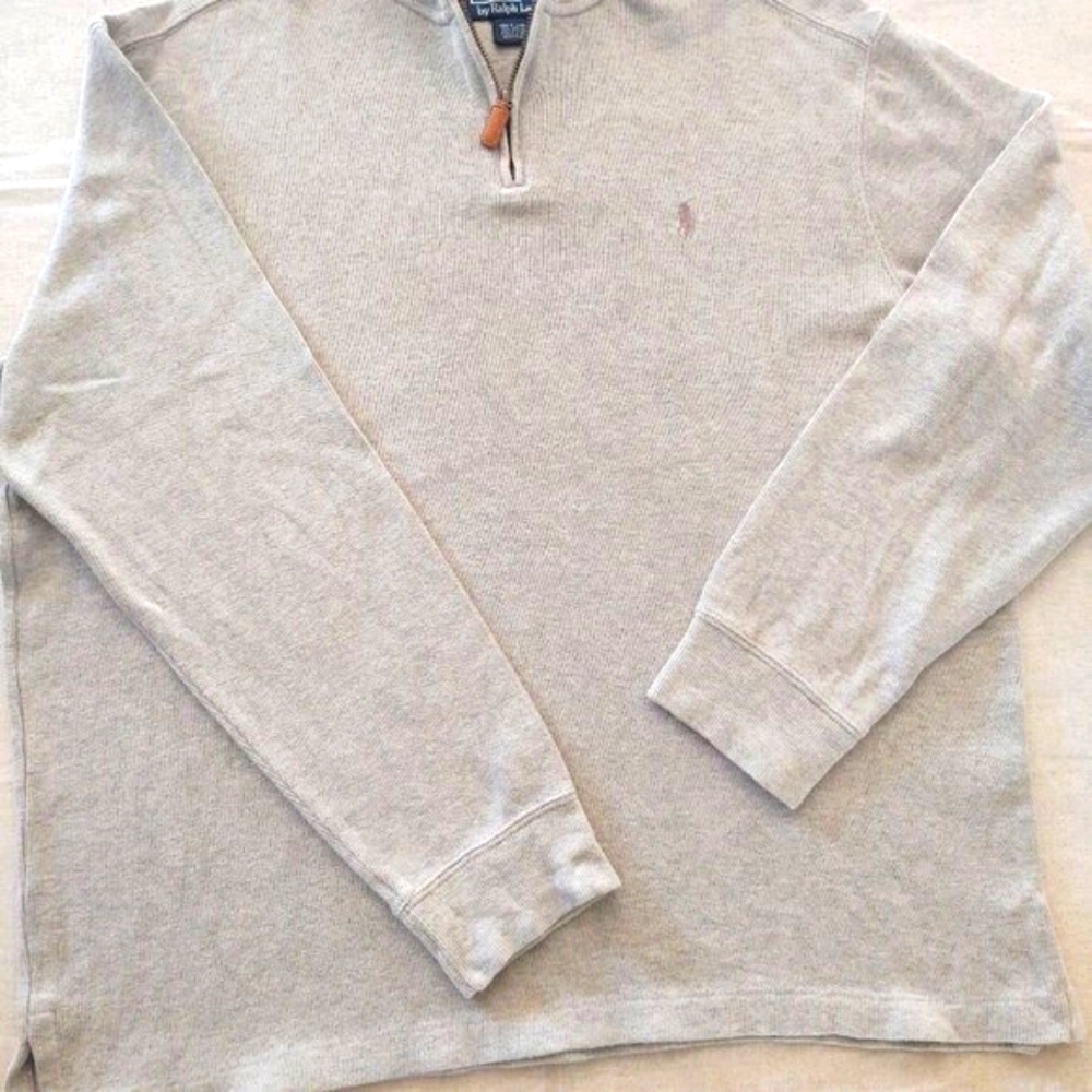 POLO 🐎Ralph Lauren Grey Sweater + GREY-Horse Emblem~ Size L